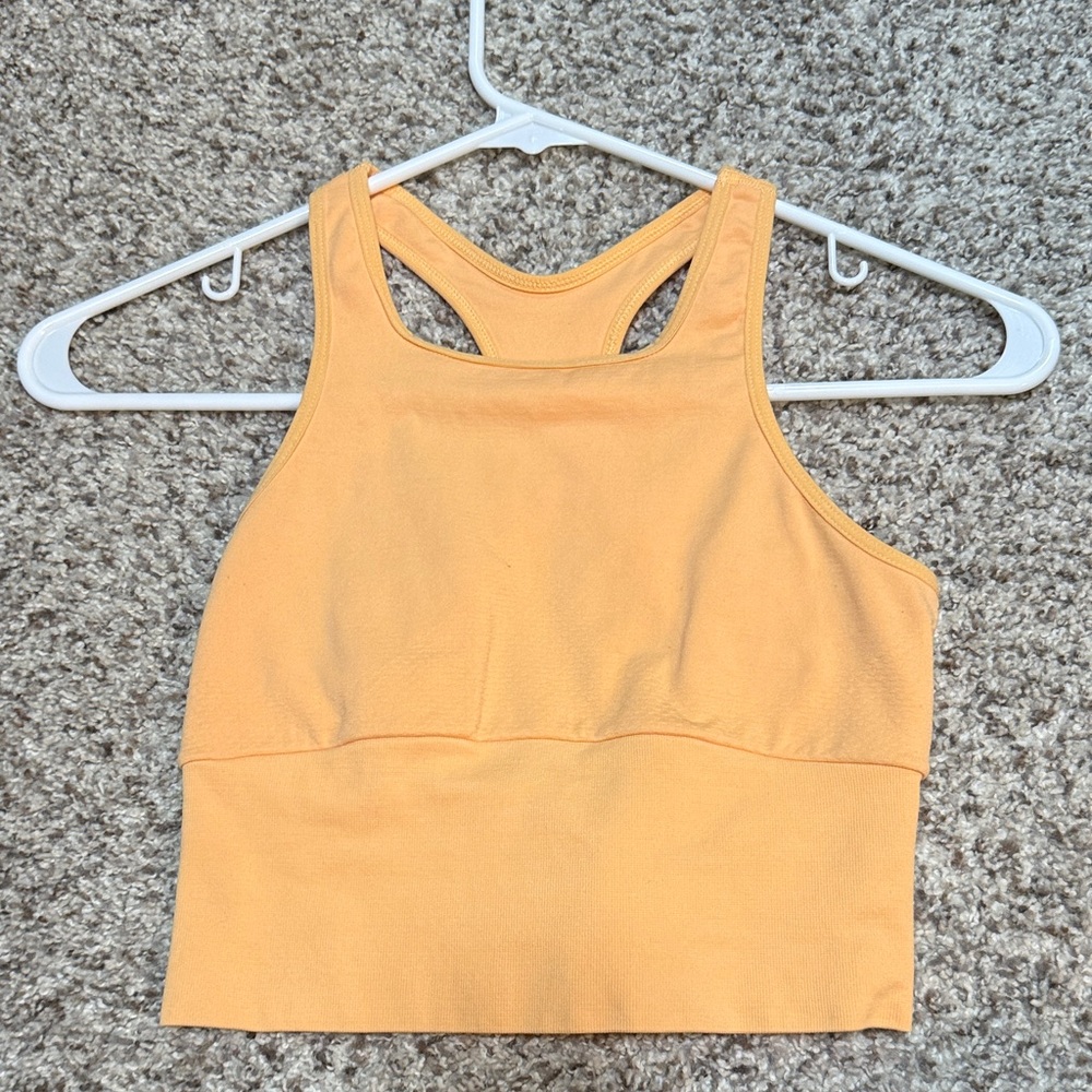 Free People Movement Vibrant Orange Racerback Crop Top